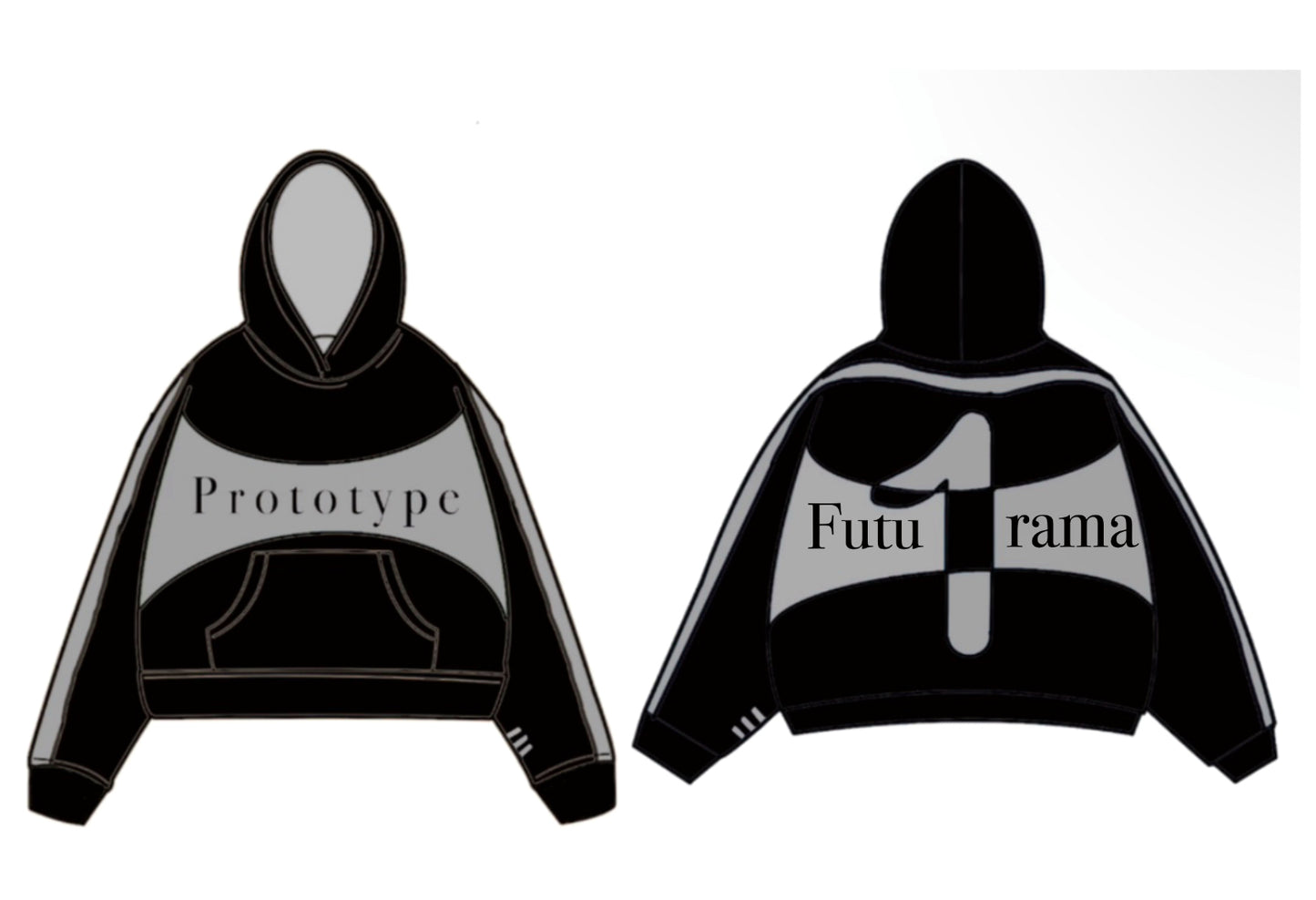 Hoodie noir Futu/Rama